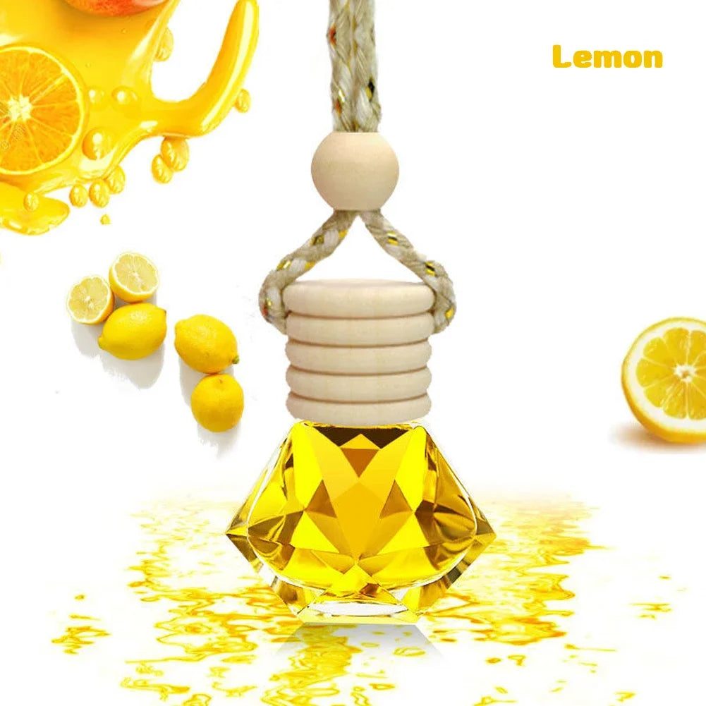 7ml Car Hanging Bottles Perfume Aromatherapy Refillable Air Freshener Diffuser Oil Fragrance Bottle Vehicle Auto Sapper Pendant