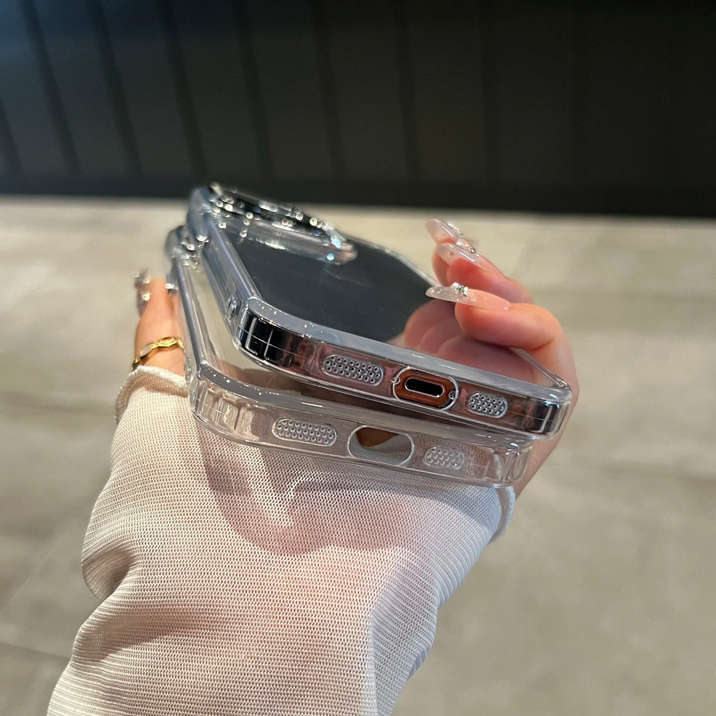 Luxury Clear Silicone Phone Case For iPhone 18 17 Pro Max 11 13 16 15 14 12 Air Shockproof Transparent Bumper Back Cover