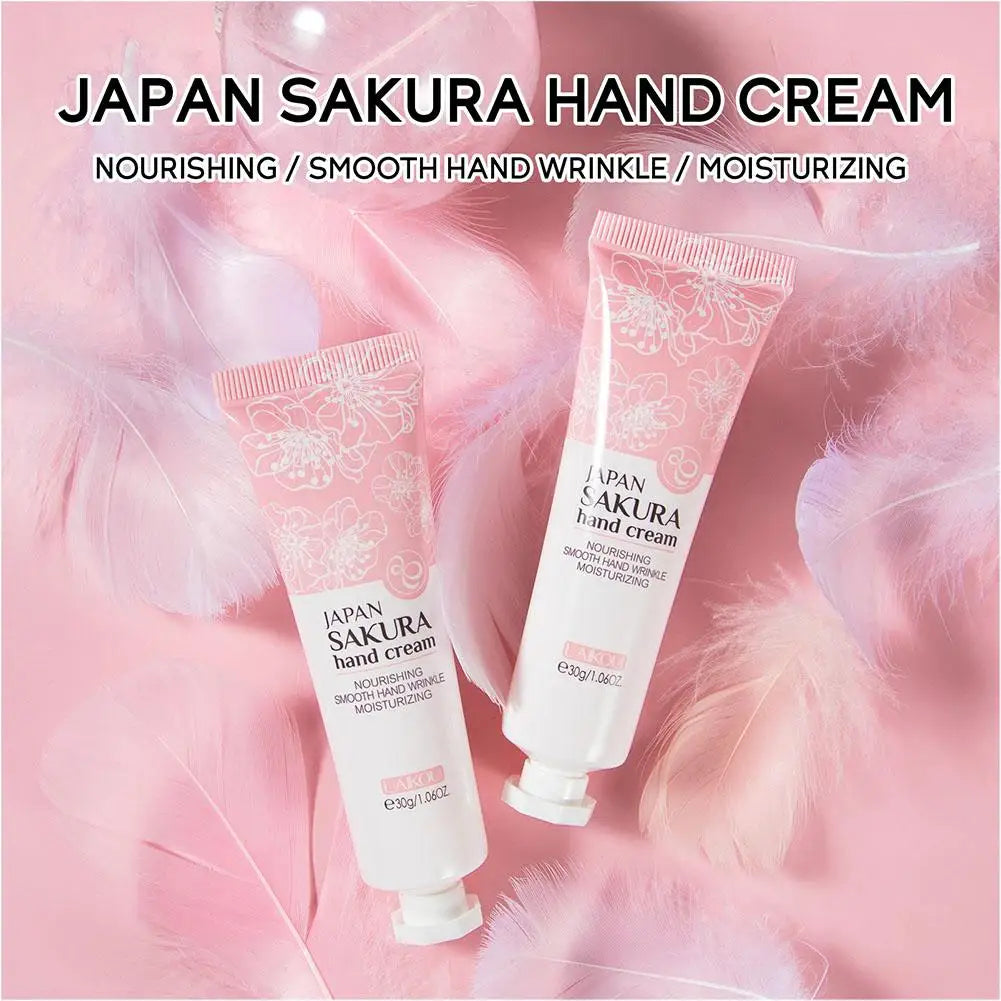 Sakura Hand Cream Skin Soften Nourish Hydrating Anti-drying Deep Repairing Smoothing Hand Care Cracked Repair Products