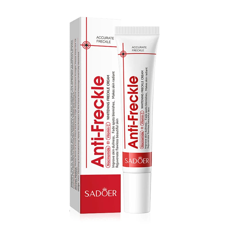 SADOER Anti-Sommersprossen-Creme, aufhellende Gesichtscreme, Anti-Aging-Feuchtigkeitspflege zur Entfernung von Pigmentflecken und Sommersprossen, Gesichtspflege