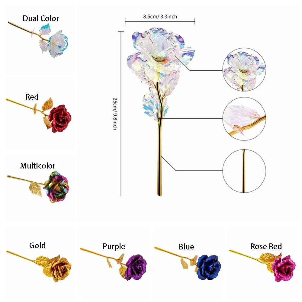 Safe Golden Foil Rose Flower Golden Foil Rose Flower Artificial Rose Flower Simulation Gold Foil Rose Pendant Home Decor