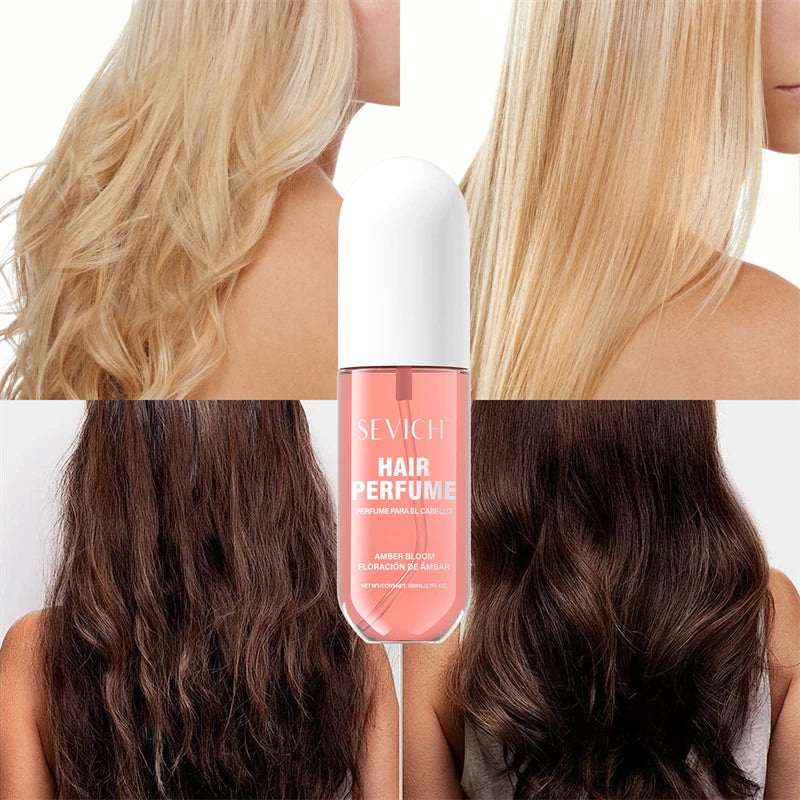 80 ml Haarparfüm, langanhaltender natürlicher Duft, Haarspray-Flüssigkeit mit Pflanzenextrakten, feuchtigkeitsspendende Haarpflege, Haar-Spray für Männer und Frauen