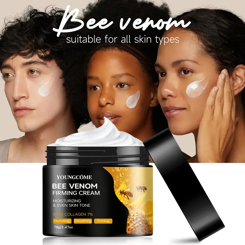 Premium Bee Venom Cream Face Neck Collagen Boost Skin Firming Lifting Natural Hydrating Moisturizer Non Greasy Gentle Care Impro