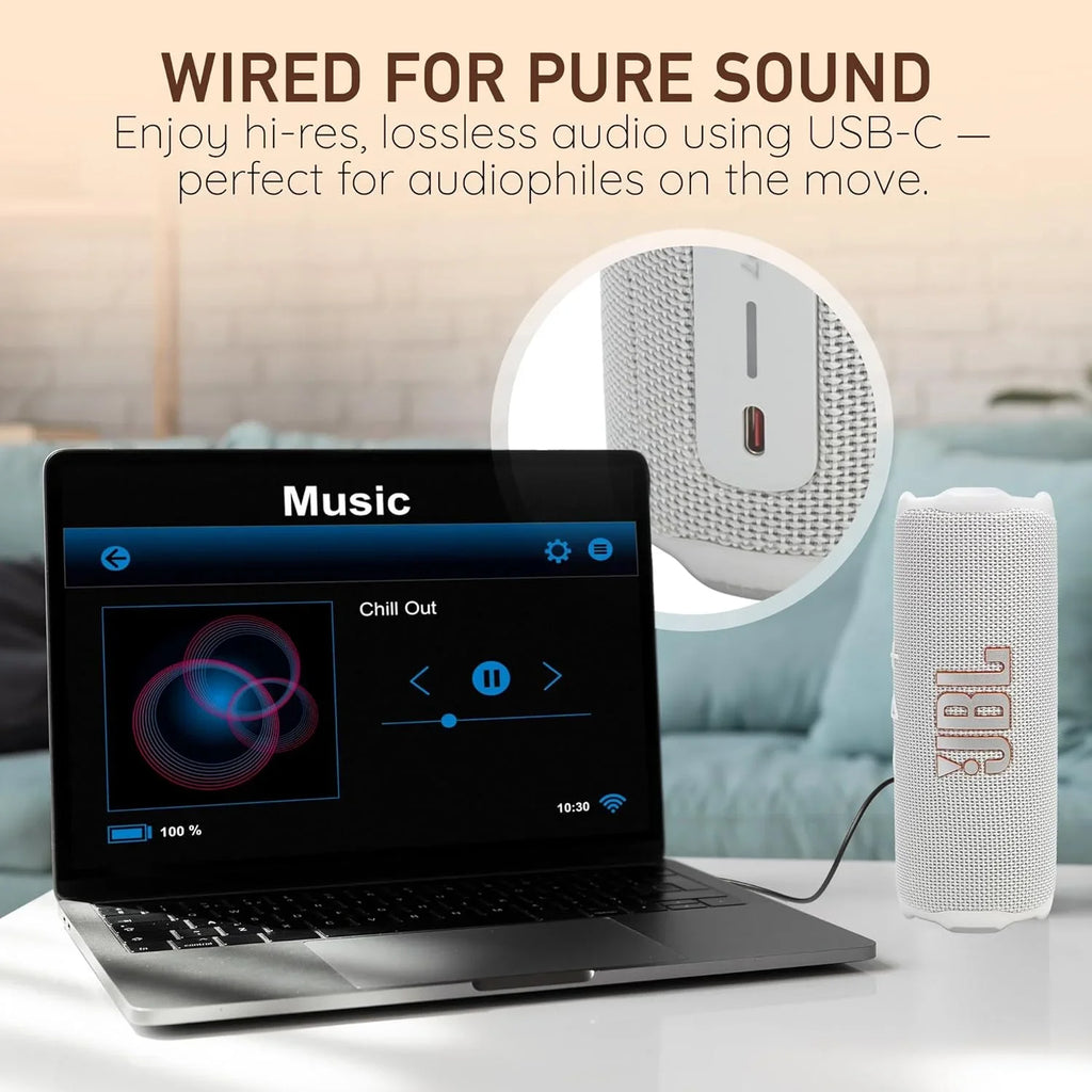 JBL Flip 7 Portable Bluetooth Speaker Waterproof Drop Proof AI Boost Sound 16H Playtime PushLock Interchangeable Accessories