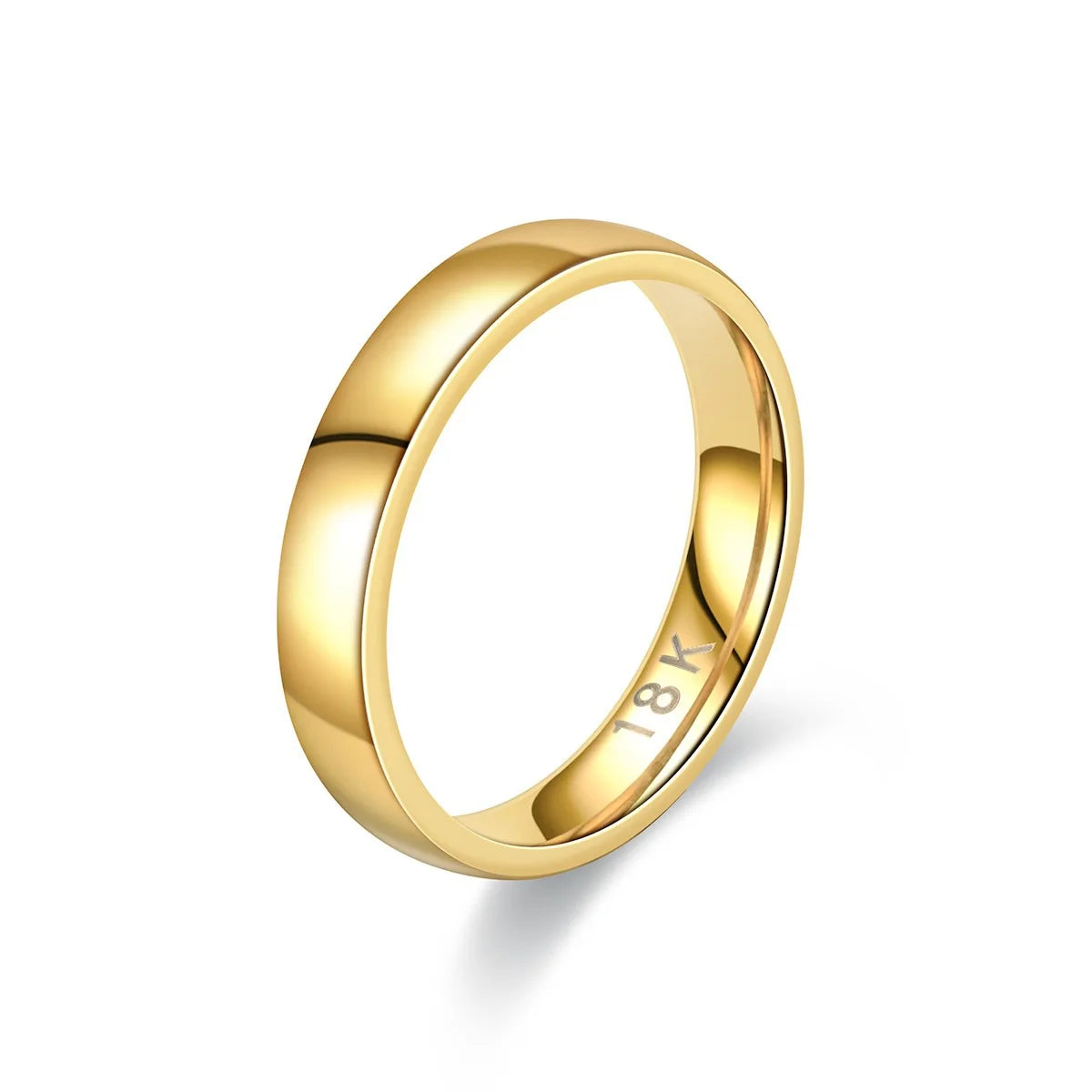 Goldfarbener Ring, modisch, schlicht, Damenring, Partnerring, Ehering, Verlobungsring, Schmuckgeschenk