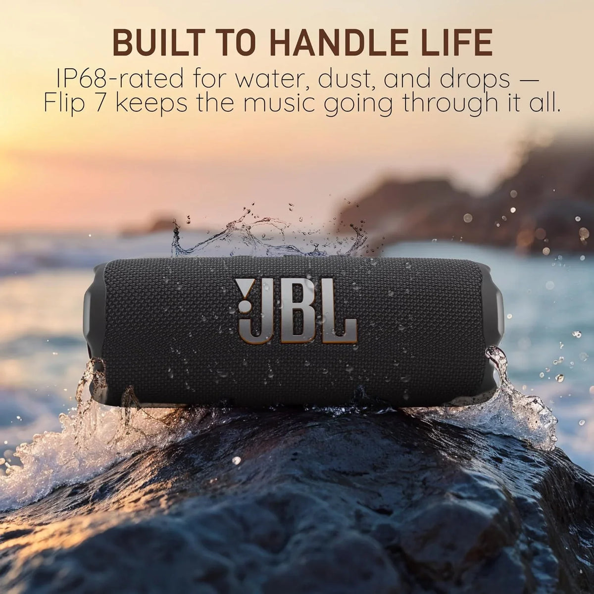 JBL Flip 7 Portable Bluetooth Speaker Waterproof Drop Proof AI Boost Sound 16H Playtime PushLock Interchangeable Accessories
