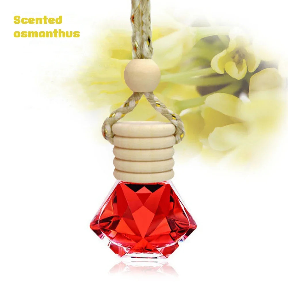 7ml Car Hanging Bottles Perfume Aromatherapy Refillable Air Freshener Diffuser Oil Fragrance Bottle Vehicle Auto Sapper Pendant