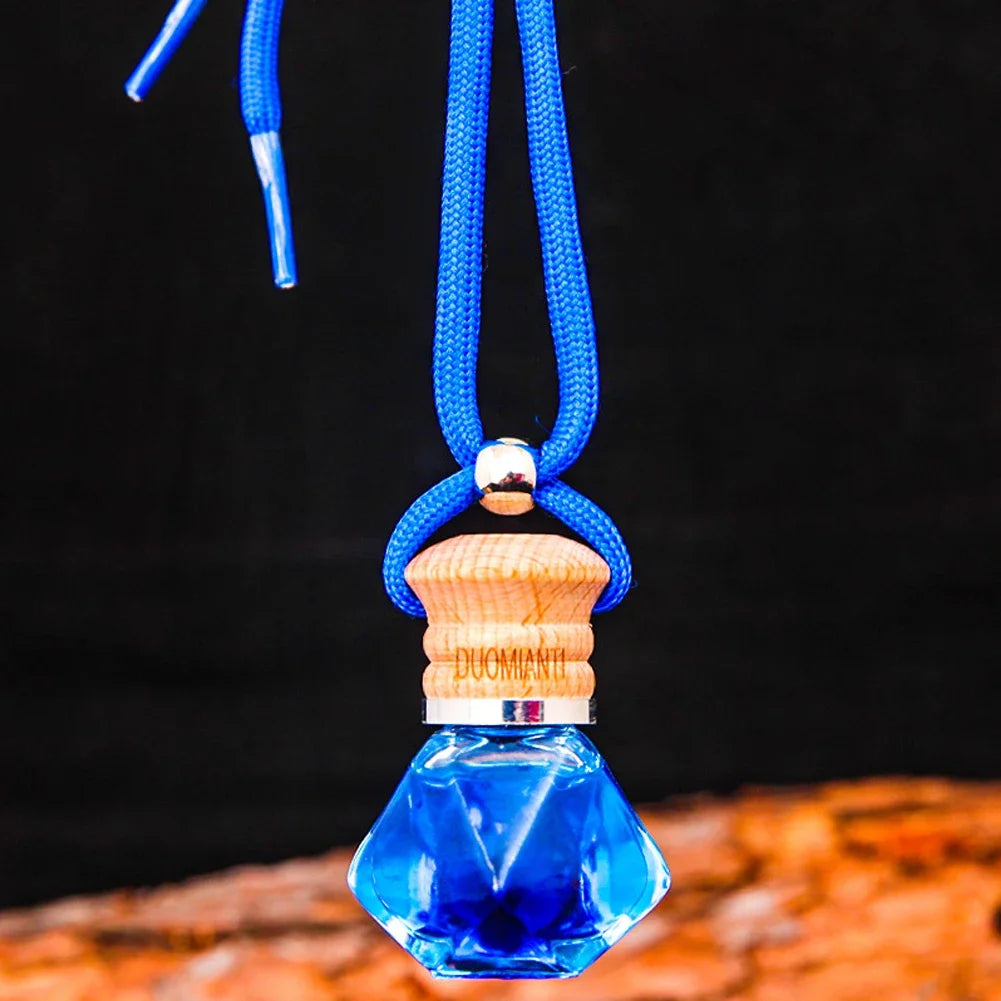 7ml Car Hanging Bottles Perfume Aromatherapy Refillable Air Freshener Diffuser Oil Fragrance Bottle Vehicle Auto Sapper Pendant