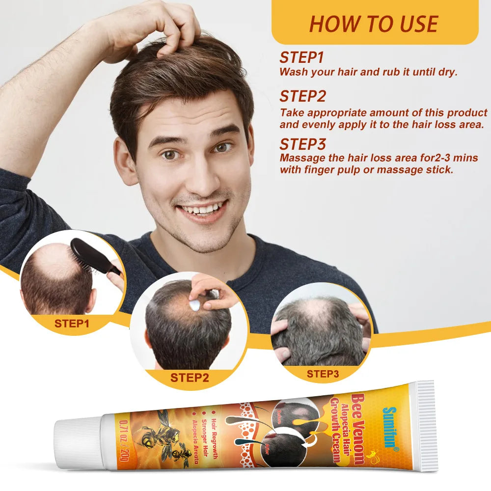 Hair Growth Cream Serum Fast Regrowth Essential Capsule Anti Hair Loss Baldness Reduce Damaged Scalp Treatment For Women Men