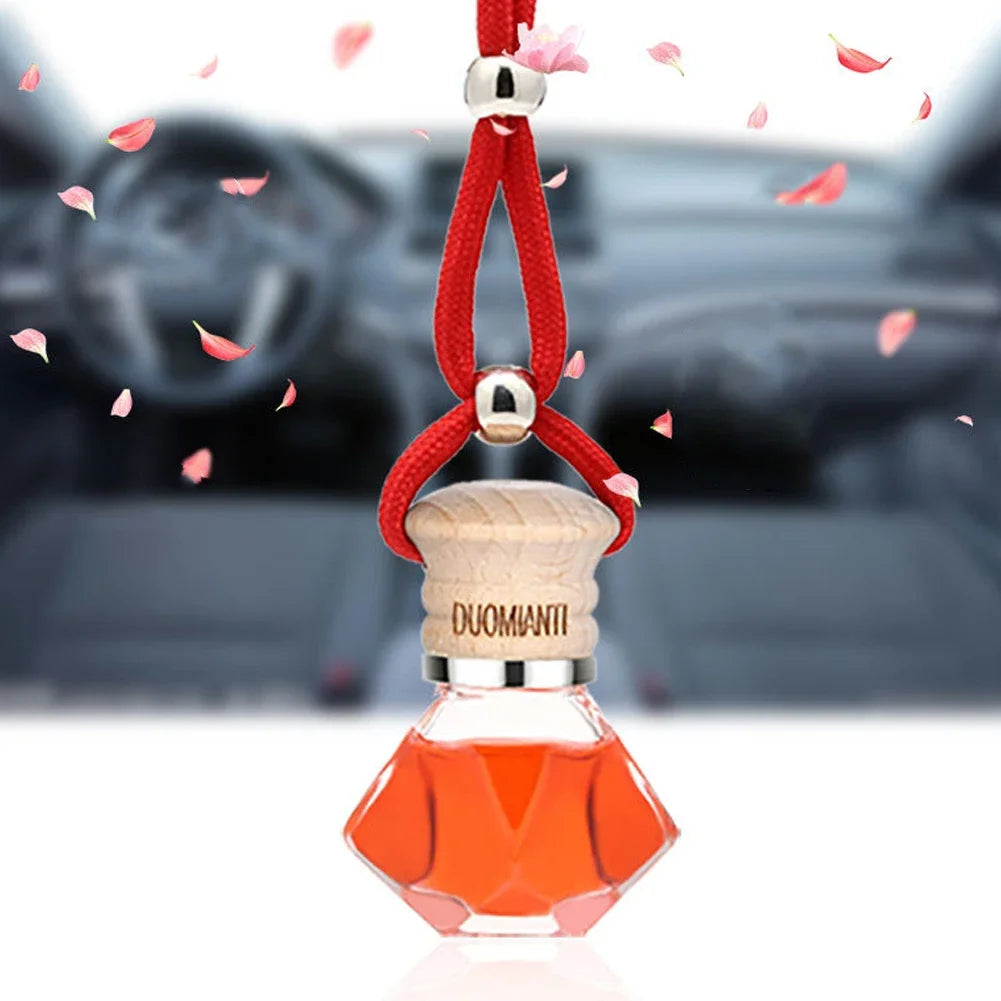 7ml Car Hanging Bottles Perfume Aromatherapy Refillable Air Freshener Diffuser Oil Fragrance Bottle Vehicle Auto Sapper Pendant