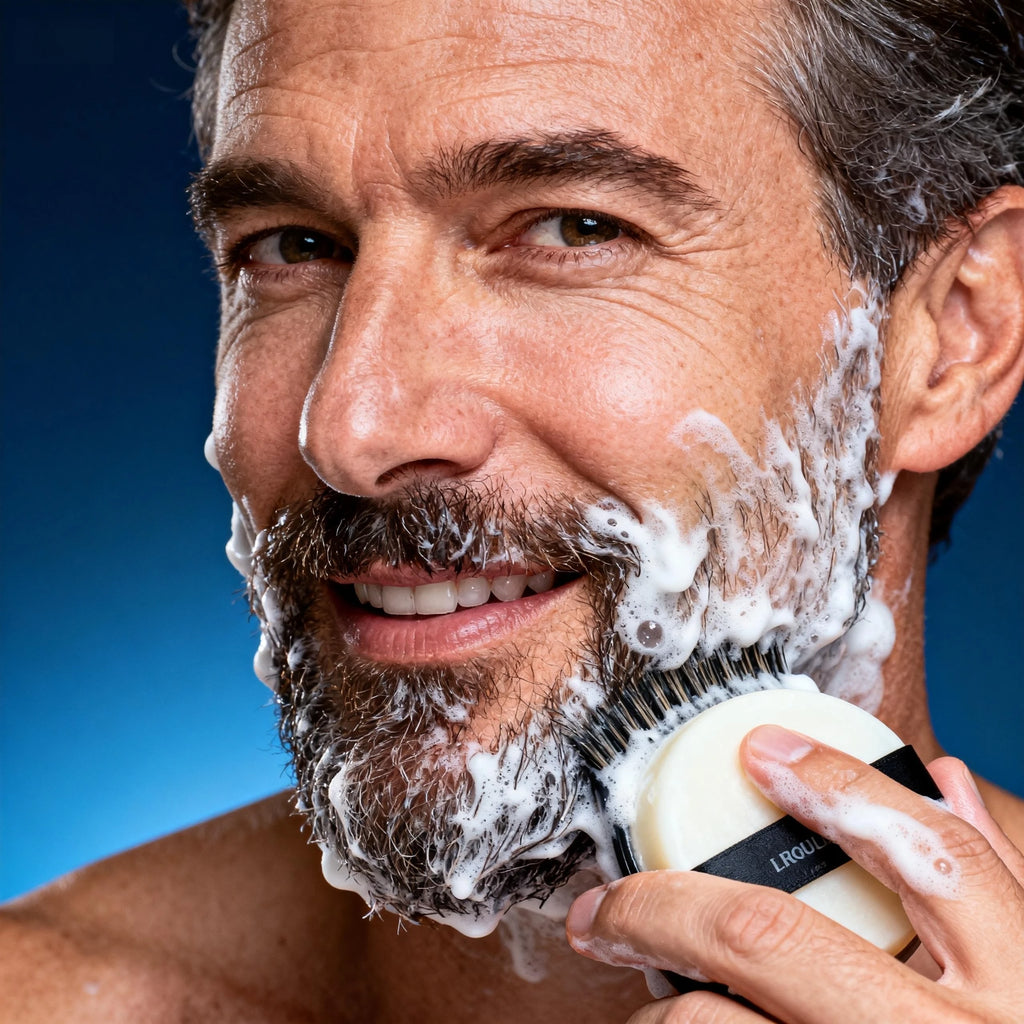 Men's Shaving Soap, Containing Mint Extract and Olive Fruit Oil. The Foam Is Thick and Fine, Making It Easy to Soften the Base of the Beard, Reducing Resistance during Shaving, and Making the Shave Smoother and Sharper.
