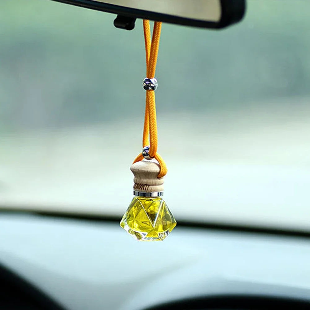 7ml Car Hanging Bottles Perfume Aromatherapy Refillable Air Freshener Diffuser Oil Fragrance Bottle Vehicle Auto Sapper Pendant