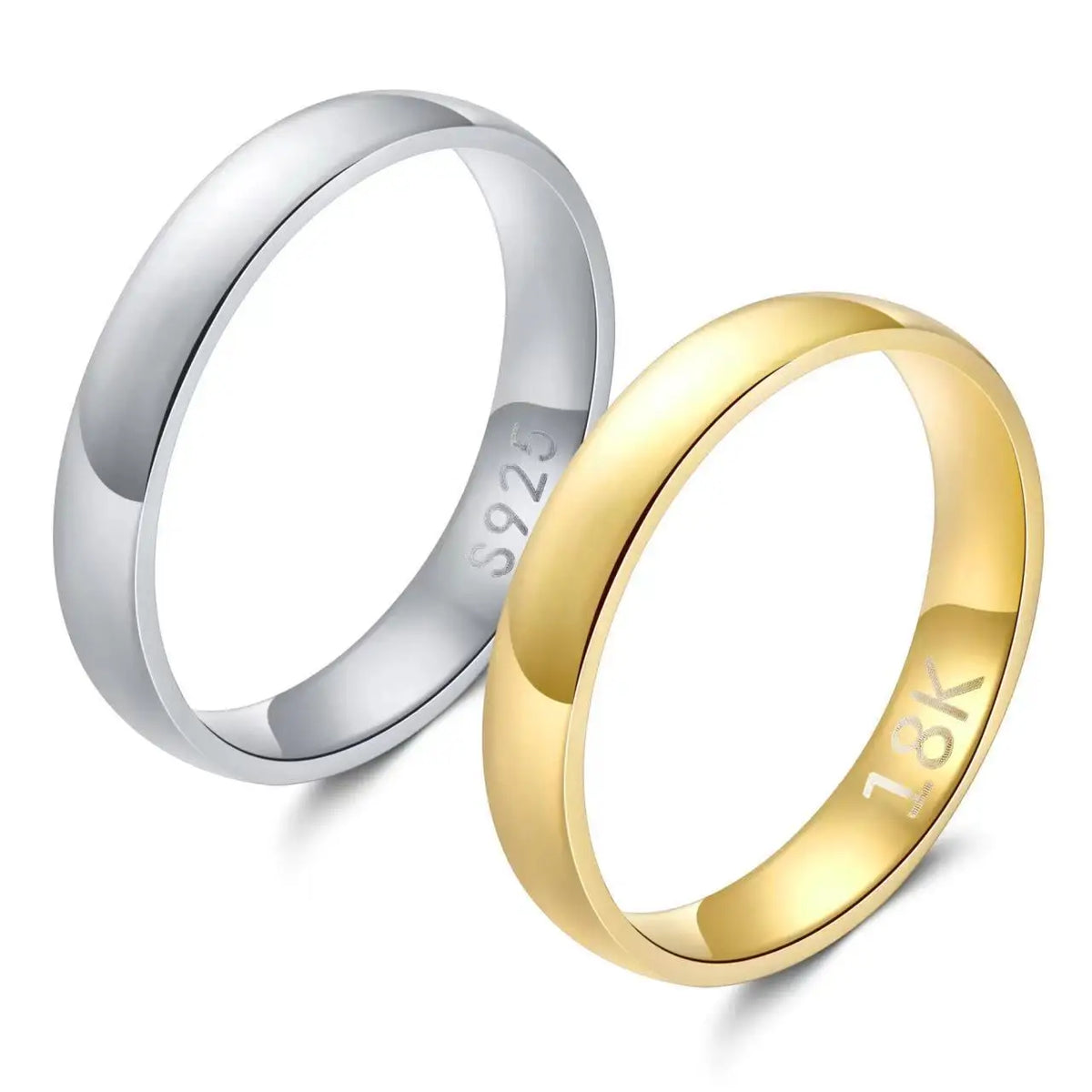 Goldfarbener Ring, modisch, schlicht, Damenring, Partnerring, Ehering, Verlobungsring, Schmuckgeschenk